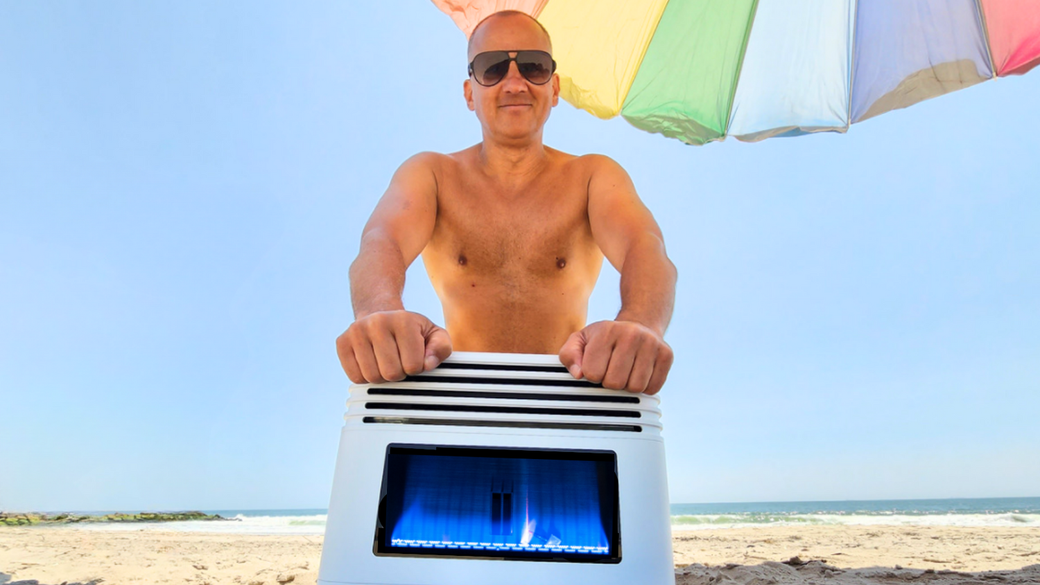 Premium high-efficiency self-powered hybrid forced air propane heater and portable heater for the beach! heater. 