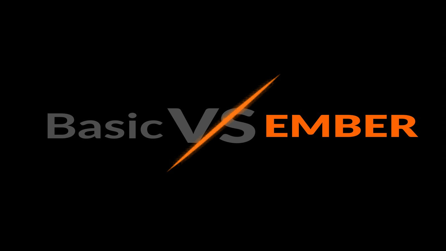 Bold VS typography comparison graphic — EMBER vs. the rest — BlazOn EMBER blog header