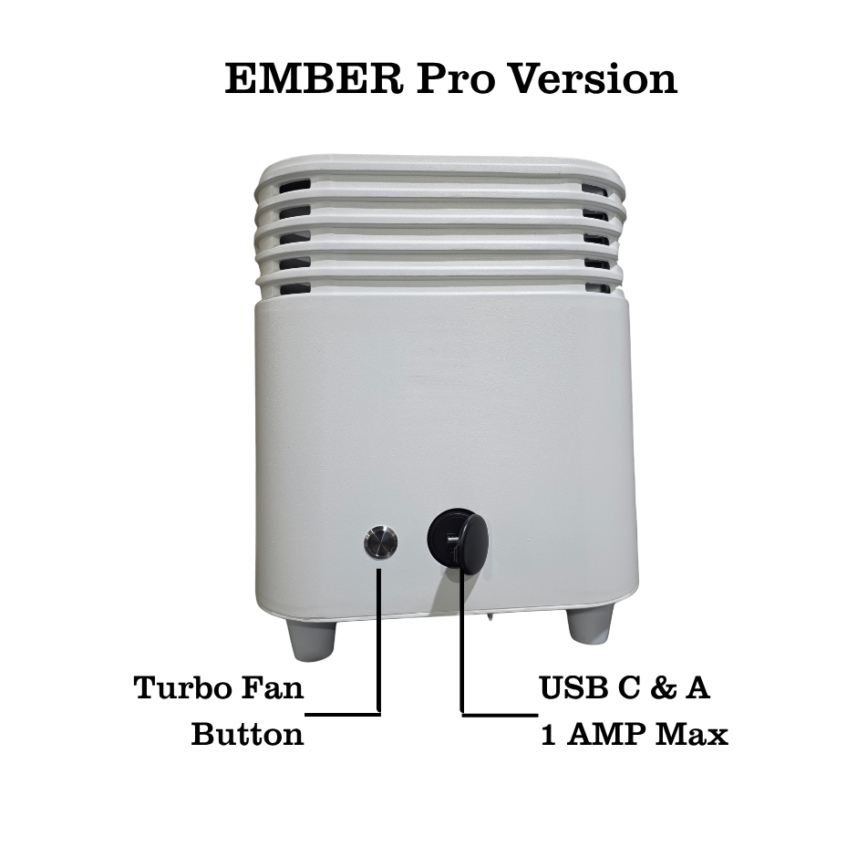 EMBER 18K BTU Propane Heater | Portable Indoor/Outdoor | Whisper Quiet Fan w/8 FT Range | No Power Needed
