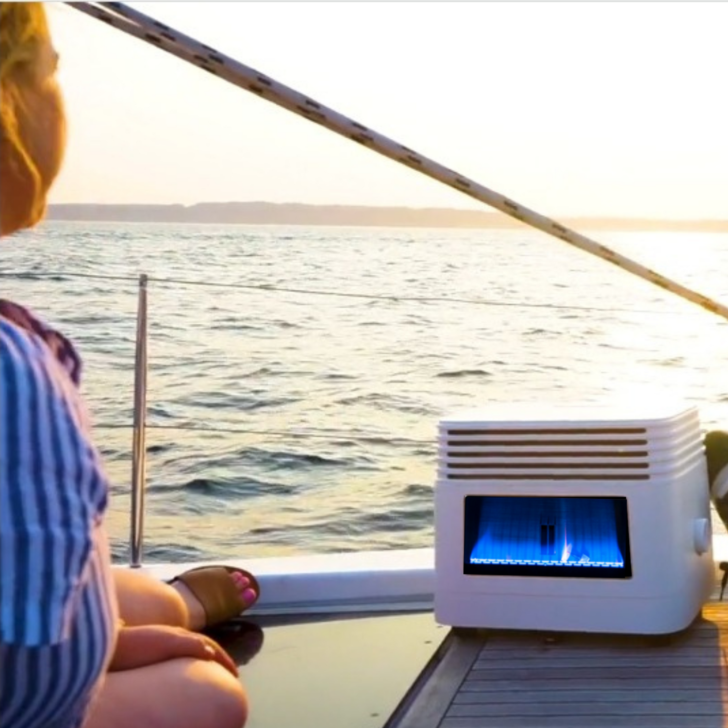 Marine propane forced air heater